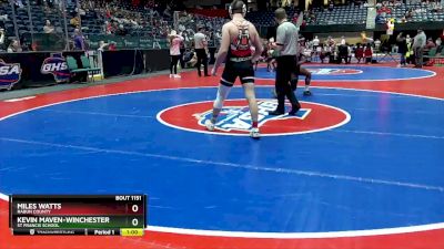 1A-165 lbs Cons. Round 2 - Kevin Maven-Winchester, St Francis School vs Miles Watts, Rabun County