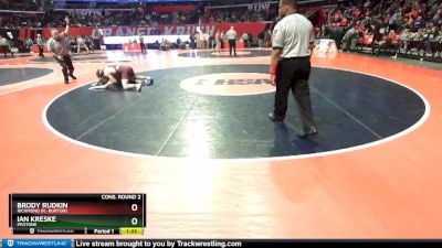 1A 145 lbs Cons. Round 2 - Ian Kreske, Peotone vs Brody Rudkin, Richmond (R.-Burton)