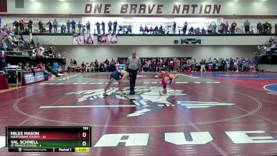 150 lbs Semis & 3rd Wb (16 Team) - Val Schnell, St Francis School vs Miles Mason, Oglethorpe County