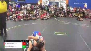 75 lbs Quarterfinals (8 Team) - Ben Howenstein, Iowa Elite vs TJ Richardson, The Funky Singlets Yellow