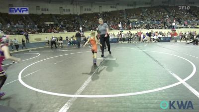 43 lbs Round Of 16 - Preslie Dickerson, Clinton Youth Wrestling vs Evelyn Shimonek, Pawhuska Elks Takedown