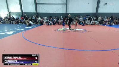 56-61 lbs Quarterfinal - Adeliah Gaerlan, Thunder Mountain Wrestling Club vs Payton Soto, Sunnyside Ironman Wrestling