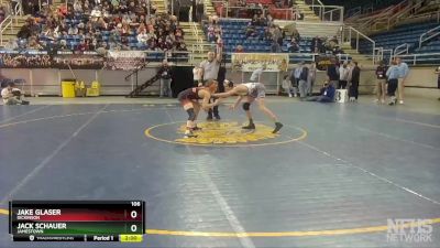 106 lbs Quarterfinal - Jake Glaser, Dickinson vs Jack Schauer, Jamestown