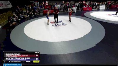 132 lbs Semifinal - Giovani Cuevas, Community Youth Center - Concord Campus Wrestling vs Nicholas Brandon Jimenez, Swamp Monsters Wrestling Club