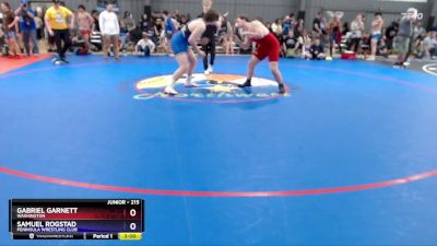 215 lbs Cons. Round 2 - Gabriel Garnett, Washington vs Samuel Rogstad, Peninsula Wrestling Club