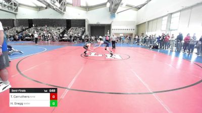 92-J2 lbs Semifinal - Tyler Carruthers, North Hunterdon, NJ vs Hunter Gregg, Warhawks Wrestling Inc.