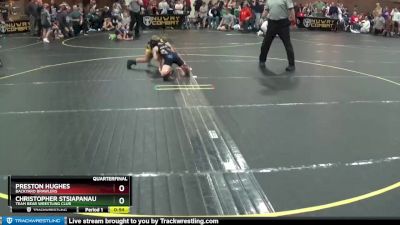 70 lbs Quarterfinal - Christopher Stsiapanau, Team Bear Wrestling Club vs Preston Hughes, Backyard Brawlers