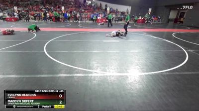 60 lbs Quarterfinal - Maddyn Siefert, Sarbacker Wrestling Academy vs Evelynn Burgess, Cadott