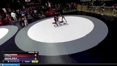 62 lbs Semifinal - Thalia Baeza, California vs Roman Ayala, Madera Wrestling Club