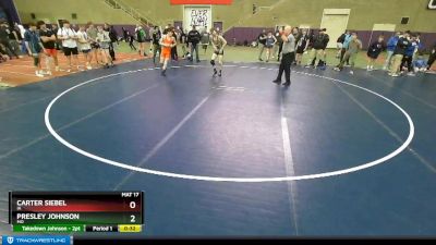 126 lbs Cons. Semi - Presley Johnson, MO vs Carter Siebel, IA