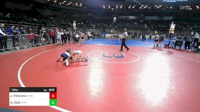 75 lbs Round Of 16 - Julius Feliciano, Toms River vs Alexander Dyki, Olympic