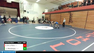 120 lbs 3rd Place Match - Jace Macatangay, Tahoma vs Antonio De La Pena, Kennedy Catholic