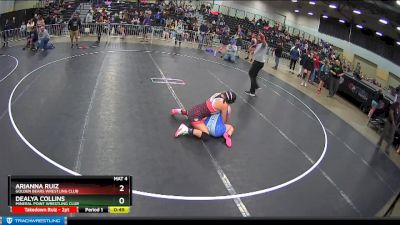 125 lbs Cons. Round 7 - Arianna Ruiz, Golden Bears Wrestling Club vs Dealya Collins, Mineral Point Wrestling Club