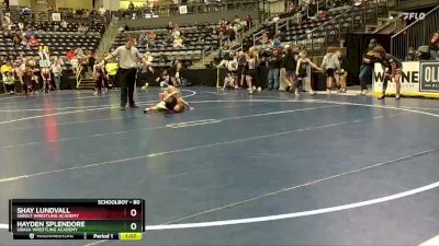 80 lbs Quarterfinal - Shay Lundvall, Sebolt Wrestling Academy vs Hayden Splendore, Ubasa Wrestling Academy