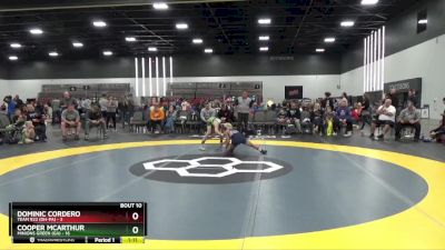 90 lbs 2nd Wrestleback (8 Team) - Dominic Cordero, Team 922 (OH-PA) vs Cooper Mcarthur, Minions Green (GA)