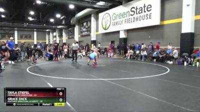 142 lbs Round 2 (16 Team) - Tayla Stiefel, Female Elite Wrestling vs Grace Dack, Hastings Wrestling Academy