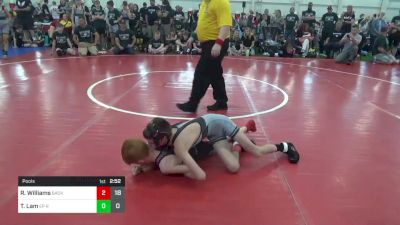 70 lbs Pools - Rowan Williams, Backbone Wrestling Club vs Tyson Lam, EP Rattlers