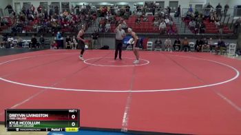 133 lbs Semifinal - Kyle McCollum, St. Vincent College vs Dreyvin Livingston, Thiel College