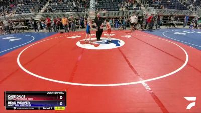 78 lbs Quarterfinal - Case Davis, Powell Wrestling Club vs Beau Weaver, Windy City Wrestlers