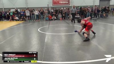 100 lbs Champ. Round 1 - Roy Fridley, Powhatan Youth Wrestling Club vs Jacob Buffum, Legacy Dragons