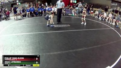 55 lbs Round 4 (6 Team) - Phillip Yang-Elson, Minnesota Gold vs Noah Lombardo, Idaho