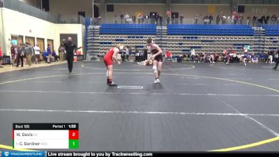 150 lbs Quarterfinal - Caden Gardner, McDonogh School vs Will Davis, Archbishop Spalding