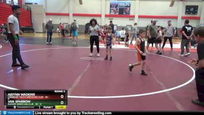 8U - 56 lbs Round 3 (6 Team) - Van Sparrow, Elevate Wrestling Club - 8U vs Aidynn Wadkins, Lionheart Youth Wrestling Club - 8U