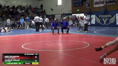 120 lbs Cons. Round 5 - Charles Wallis, Alta Loma vs Jake Solancho, Santiago Corona