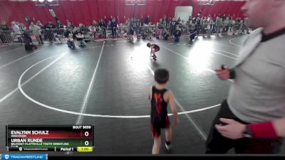 41-42 lbs Round 3 - Evalynn Schulz, Wisconsin vs Urban Runde, Belmont-Platteville Youth Wrestling Club