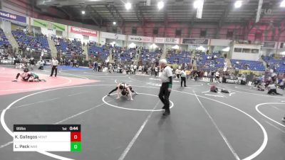 95 lbs Consi Of 16 #2 - Kingston Gallegos, Montezuma-Cortez Middle School vs Lincoln Peck, War