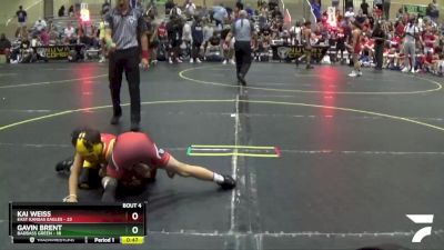 82 lbs Quarterfinals (8 Team) - Gavin Brent, BadBass Green vs Kai Weiss, East Kansas Eagles