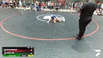 132 lbs Cons. Round 2 - Caleb Burbank, WA vs Tavarre Lee, WA