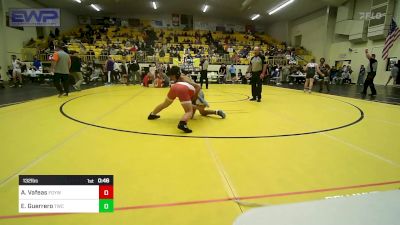 132 lbs Consi Of 16 #2 - Alex Vafeas, Fort Gibson Youth Wrestling vs Erik Guerrero, Tahlequah Wrestling Club