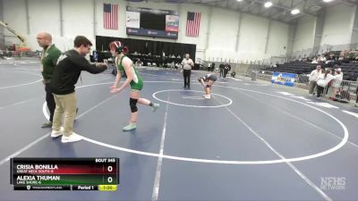 132 lbs 5th Place Match - Crisia Bonilla, Great Neck South-8 vs Alexia Thuman, Lake Shore-6