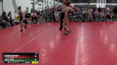 95 lbs 2nd Wrestleback (8 Team) - Tyden Shuman, Steller Trained vs LIAM POLK, West Shore Wrestling Club