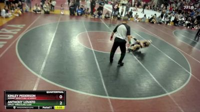 59 lbs Quarterfinal - Kinley Pederson, Summit Wrestling Academy vs Anthony Lovato, Simley Wrestling Club