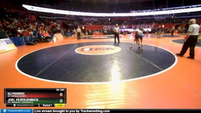 3A 120 lbs Cons. Semi - AJ Marino, St. Charles (East) vs Joel Muehlenbeck, Mt. Prospect (Prospect)