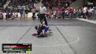 52 lbs Quarterfinal - Leander Zimmer, Wichita Blue Knights vs Miles Ford, Linn County Twisters Wrestling Club