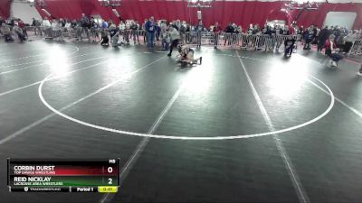 110 lbs Semifinal - Reid Nicklay, LaCrosse Area Wrestlers vs Corbin Durst, Top Dawgs Wrestling