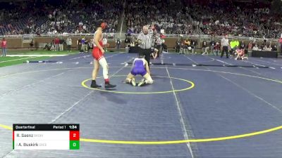 D2-126 lbs Quarterfinal - Alex Buskirk, Greenville HS vs Ricardo Saenz, Brother Rice HS