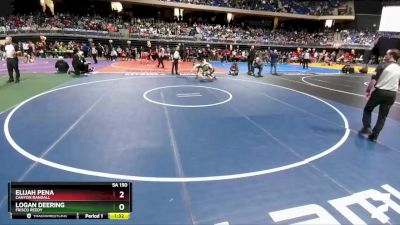 5A 150 lbs Quarterfinal - Logan Deering, Frisco Reedy vs Elijah Pena, Canyon Randall