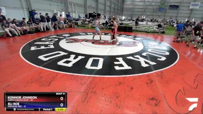 145 lbs Round 3 (8 Team) - Konnor Johnson, North Dakota Blue vs Eli Roe, Michigan Red