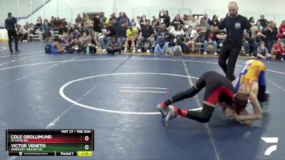 95 lbs Quarterfinal - Victor Venetis, Sandusky Wolves WC vs Cole Grollimund, St Louis WC