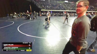 132 lbs Champ. Round 1 - Gage Miller, Iowa vs Jameson Johnson, Immortal Athletics WC