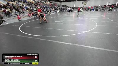 215 lbs Quarterfinal - Owen Schultz, Wittenberg-Birnamwood vs Preston Krueger, New London