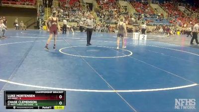 106 lbs Quarterfinals (8 Team) - Chase Clemenson, E1-West Fargo Sheyenne vs Luke Mortensen, W4-Minot