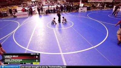 58 lbs Cons. Round 3 - Landyn Kelly, California vs Owen Strathman, Team Temecula /Pin Club