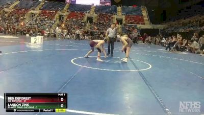 120 lbs Semis & 1st Wb (8 Team) - Landon Zink, E1-West Fargo Sheyenne vs Ben DeForest, W2-Bismarck