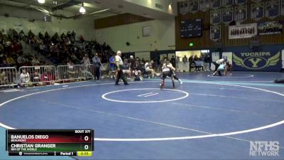 132 lbs Cons. Round 3 - Banuelos Diego, Beaumont vs Christian Granger, Rim Of The World