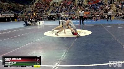 170 lbs Quarterfinal - Alexis Storsved, Mandan vs Kyah Wiley, Grand Forks